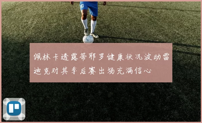 佩林卡透露蒂耶罗健康状况波动雷迪克对其季后赛出场充满信心